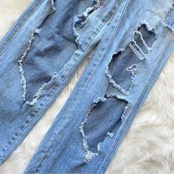 PacSun Distressed High Waisted Baggy Jeans - Picture 3 of 7